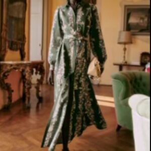 Sezane Bella Dress Floral Border - Size 14